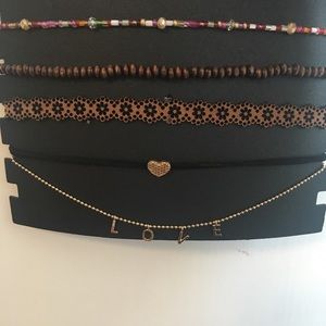 4 choker necklaces!